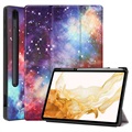 Tri-Fold Series Samsung Galaxy Tab S7+/S8+ Folio Hülle - Galaxie