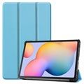 Tri-Fold Serie Samsung Galaxy Tab S6 Lite 2020/2022 Folio Hülle - Baby Blau