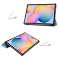 Tri-Fold Serie Samsung Galaxy Tab S6 Lite 2020/2022 Folio Hülle - Baby Blau