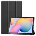 Tri-Fold Serie Samsung Galaxy Tab S6 Lite Folio Hülle - Schwarz