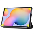 Tri-Fold Serie Samsung Galaxy Tab S6 Lite 2020/2022 Folio Hülle - Schwarz