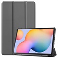 Tri-Fold Serie Samsung Galaxy Tab S6 Lite 2020/2022 Folio Hülle - Grau