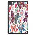 Tri-Fold Serie Lenovo Tab M7 Folio-Gehäuse - Schmetterlinge / Blumen