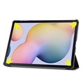 Tri-Fold Series Samsung Galaxy Tab S7+/S8+ Folio Hülle - Schwarz