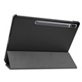 Tri-Fold Series Samsung Galaxy Tab S7+/S8+ Folio Hülle - Schwarz