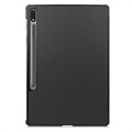 Tri-Fold Series Samsung Galaxy Tab S7+/S8+ Folio Hülle - Schwarz