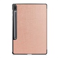 Tri-Fold Series Samsung Galaxy Tab S7+/S8+ Folio Hülle - Roségold