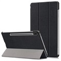 Tri-Fold Serie Samsung Galaxy Tab S7 FE Smart Folio Hülle - Schwarz