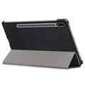 Tri-Fold Serie Samsung Galaxy Tab S7 FE Smart Folio Hülle - Schwarz