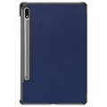 Tri-Fold Serie Samsung Galaxy Tab S7 FE Smart Folio Hülle - Blau