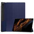 Samsung Galaxy Tab S9 Ultra Tri-Fold Serie Smart Folio Hülle - Blau