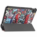 Tri-Fold Serie Nokia T20 Smart Folio Hülle - Graffiti