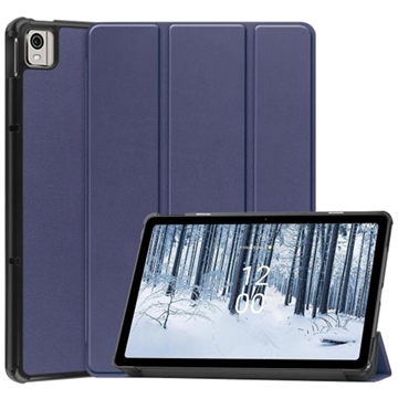 Tri-Fold Serie Nokia T21 Smart Folio Hülle - Blau