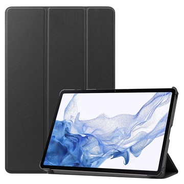 Tri-Fold Serie Samsung Galaxy Tab S8 Smart Folio Hülle - Schwarz