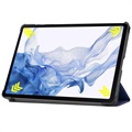 Tri-Fold Serie Samsung Galaxy Tab S8 Smart Folio Hülle - Dunkel Blau