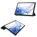 Tri-Fold Serie Samsung Galaxy Tab S8 Smart Folio Hülle - Dunkel Blau