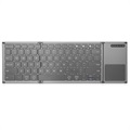 Dreifache Faltung Drahtlose Tastatur mit Touchpad B066S - Grau