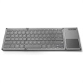 Dreifache Faltung Drahtlose Tastatur mit Touchpad B066S - Grau