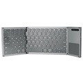 Dreifache Faltung Drahtlose Tastatur mit Touchpad B066S - Grau