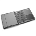 Dreifache Faltung Drahtlose Tastatur mit Touchpad B066S - Grau