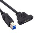 U3-083-BM 50cm Typ-B USB 3.0 Stecker auf Micro 3.0 Typ-B Buchse mit Schraubbefestigung Verlängerungskabel 5Gbps