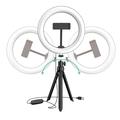 UN-205 8'' LED Ringlicht mit Ständer und Telefonhalterung Desktop Selfie Kreis Lampe für YouTube Video Fotografie Makeup