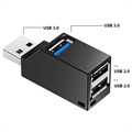 USB 3.0 Hub Splitter 1x3 - 1x USB 3.0, 2x USB 2.0 - Schwarz