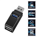 USB 3.0 Hub Splitter 1x3 - 1x USB 3.0, 2x USB 2.0 - Schwarz