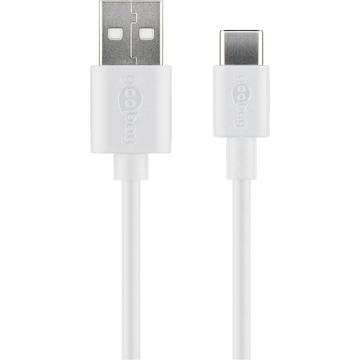 USB-C 3.1 auf USB-A 2.0 Stecker Kabel - 2m - Weiß