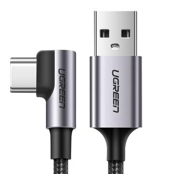 Ugreen Gewinkeltes USB-A zu USB-C Kabel - 2m, 3A - Grau