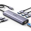 Ugreen CM512 7-in-1 USB-C Hub - 3x USB-A, 1x USB-C, 1x HDMI, 1x RJ45 - Grau