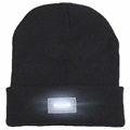 Unisex Gestrickte Wintermütze / Beanie mit LED-Licht - Schwarz