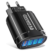 Chargeur Voiture avec 9 Ports et Écran LCD WLX-A9S+ - 7xUSB, QC3.0 USB, PD  USB-C - 40W