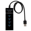 Universal 4-Port SuperSpeed USB 3.0 Hub - Schwarz