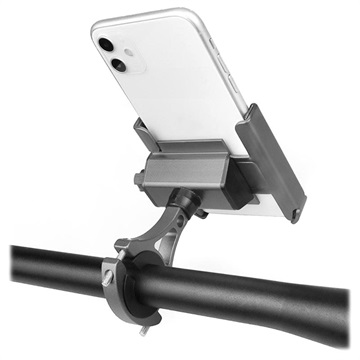 Universelle Fahrradlenker Handyhalter aus Aluminium - Grau