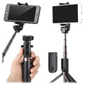 Universaler 3-in-1 Bluetooth Selfiestick mit Stativ - Schwarz