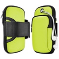 Universal Dual Pocket Sports Armband für Smartphones - Grün