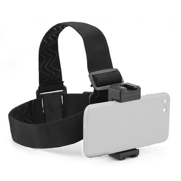 Universelle Telefon- und Kamerahalterung für Kopfbügel - Schwarz