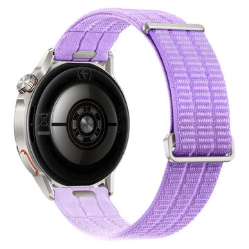 Universelles Nylon-Uhrenarmband mit Schnellverschluss und Klettverschluss, 18mm - Lavendel-Lila
