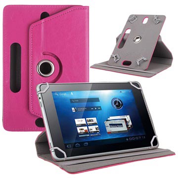 Universelle Rotierende Folio Hülle für Tablets - 7.9"-8.4" - Hot Pink