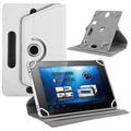 Universelle Rotierende Folio Hülle für Tablets - 7.9"-8.4" - Weiß