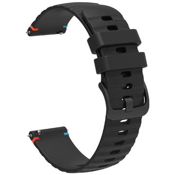 Universal Smartwatch Silikonarmband - 18mm - Schwarz
