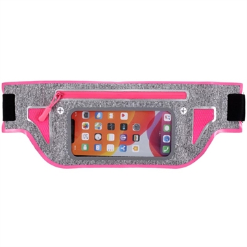 Universelle Sport-Hüfttasche für Smartphones - 7" - Hot Pink