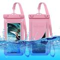 Wasserdichte Universaltasche mit Kartenhalter - 7.5" - Rosa