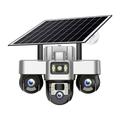 VTS30 V380pro Solar-Sicherheitskamera mit drei Objektiven - EU-Stecker