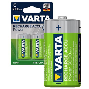 Varta Power Ready2Use Aufladbare C/HR14 Batterien - 3000mAh - 1x2