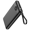 Veger C10 Powerbank m/ Lightning, USB-C, USB, MicroUSB Kabel - 10000mAh