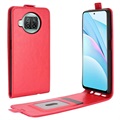 Xiaomi Mi 10T Lite 5G Vertikales Flip Hülle mit Kartensteckplatz - Rot