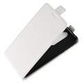 Nokia 7.1 Vertikale Flip Case mit Kartensteckplatz - Weiß