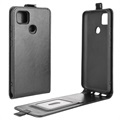 Xiaomi Redmi 9C, Redmi 9C NFC Vertikales Flip Hülle mit Kartensteckplatz - Schwarz